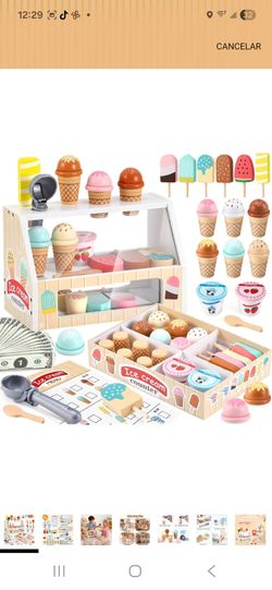 Juguetes de madera  de helados nuevos