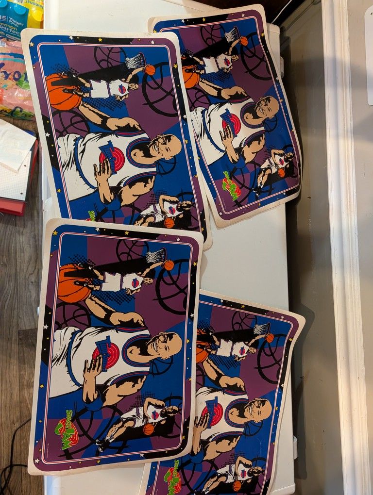 Half price for the holidays. 1996 Michael Jordan Space Jam Placemats QTY 4