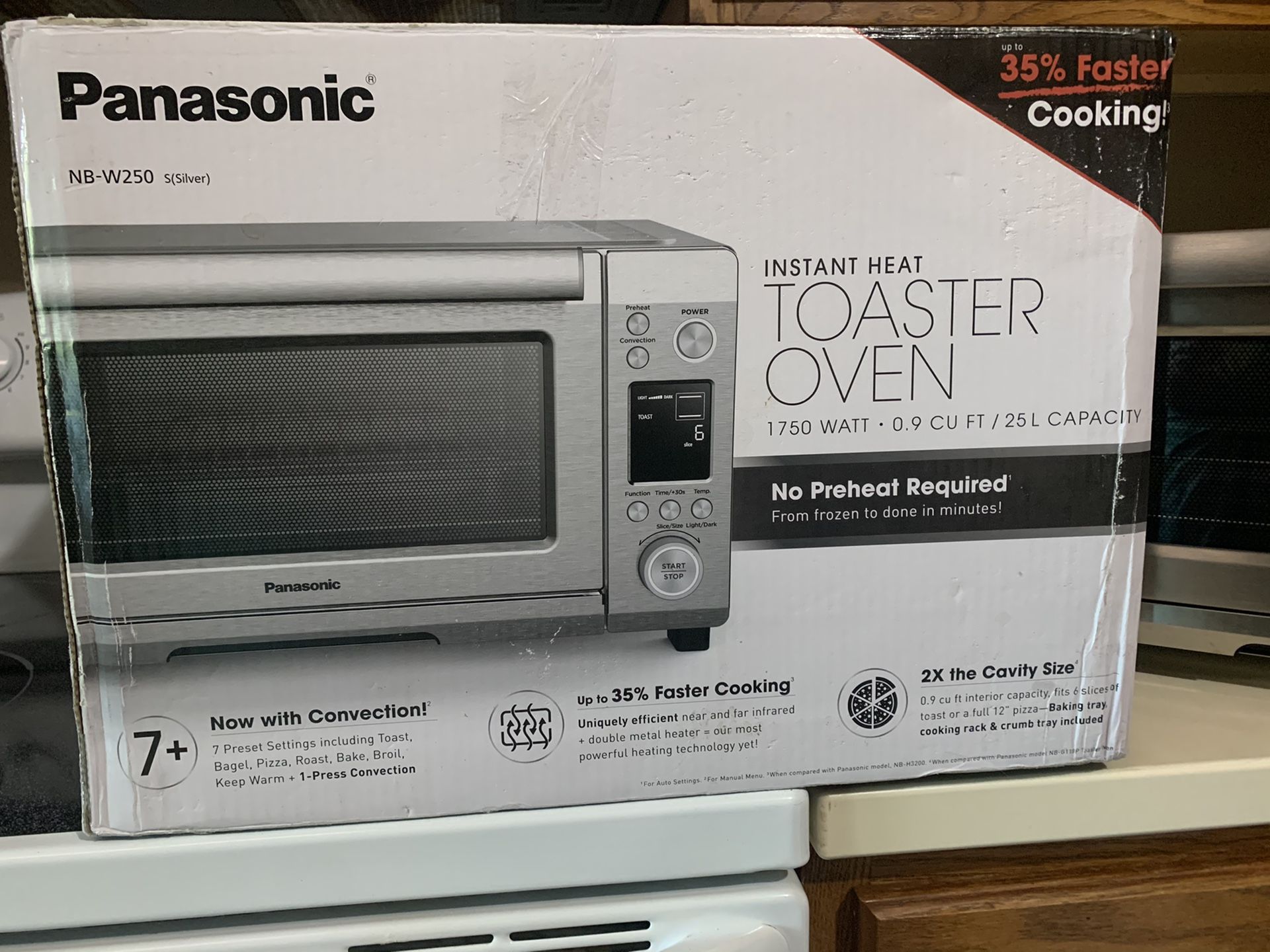 Panasonic Compact 1750 Watt High Speed Toaster Oven NBW250S for Sale