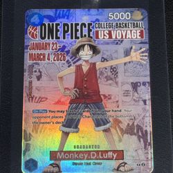 One Piece Monkey.D.Luffy College Basketball US Voyage Promo Card