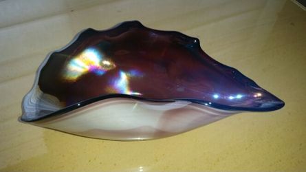 GLASS SEASHELL DECORATIVE DISH