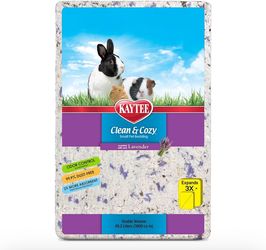 Kaytee Clean & Cozy Lavender Paper Bedding For Pet Guinea Pigs, Rabbits, Hamsters, Gerbils, and Chinchillas, 49.2 Liters