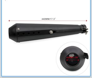 New Black Stainless Steel Motorcycle Exhaust