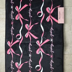 Bow Bath Mats for Bathroom Boys Girls 20"x32" Black Pink Girls Bow Bathroom R...