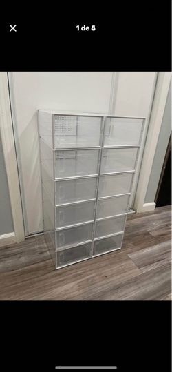 New shoe organizer, still in its box, holds 12 pairs