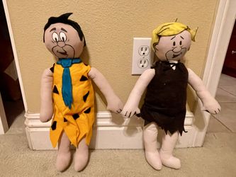 The Flintstones | Barney and Fred | 18” Flexible Plush RARE