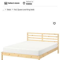 Full IKEA Bed Frame Available 