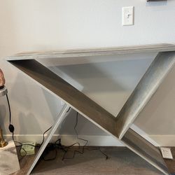 Hourglass Shaped Wood Table
