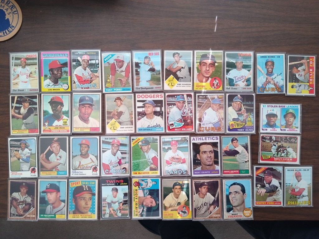 Vintage baseball card stars lot mostly 1960's