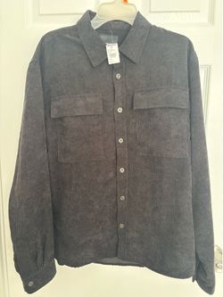 RSQ black corduroy shirt