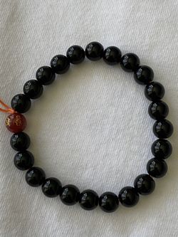 Natural obsidian bracelet
