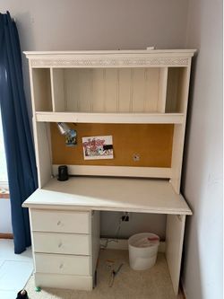 Child’s desk with bookshelf