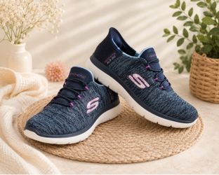 Skechers Slip-Ins Sneakers Navy Blue Pink