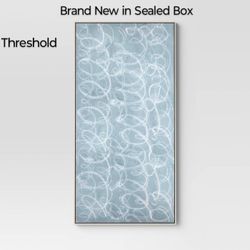 Brand New 47" X 24" Squiggles Framed Canvas 