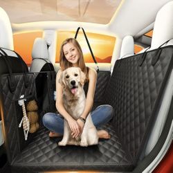 AMADAW Dog Car Seat Cover for Back Seat Hard Bottom, [Powerful Holds 450 Ibs]