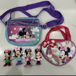 Disney Minnie Mouse bags and figurines lot