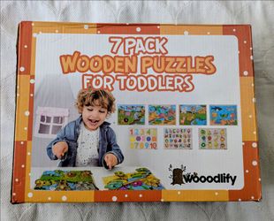 WOOODLIFY (7)  PACK WOOD PUZZLES FOR  TODDLERS