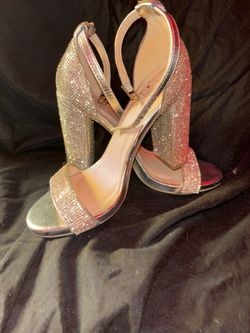 Silver Sparkly Heels Woman’s 6