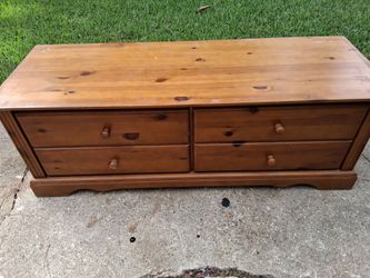 Sturdy Wood Chest-2 Deep Drawers