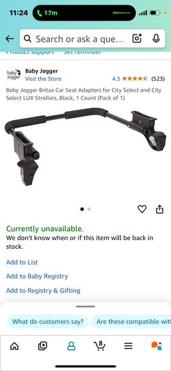 Baby Jogger Britax Car Seat Adapters