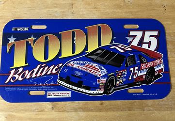 Todd Bodine NASCAR Plastic Vanity Plate