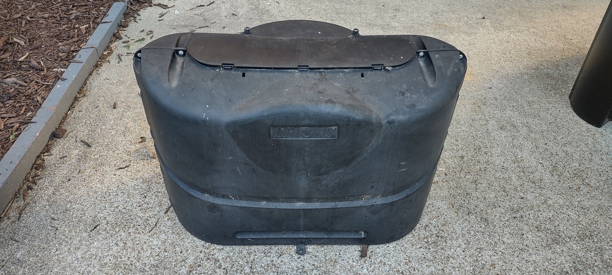 Travel Trailer Camper Dual Propane Tank Cover - Black