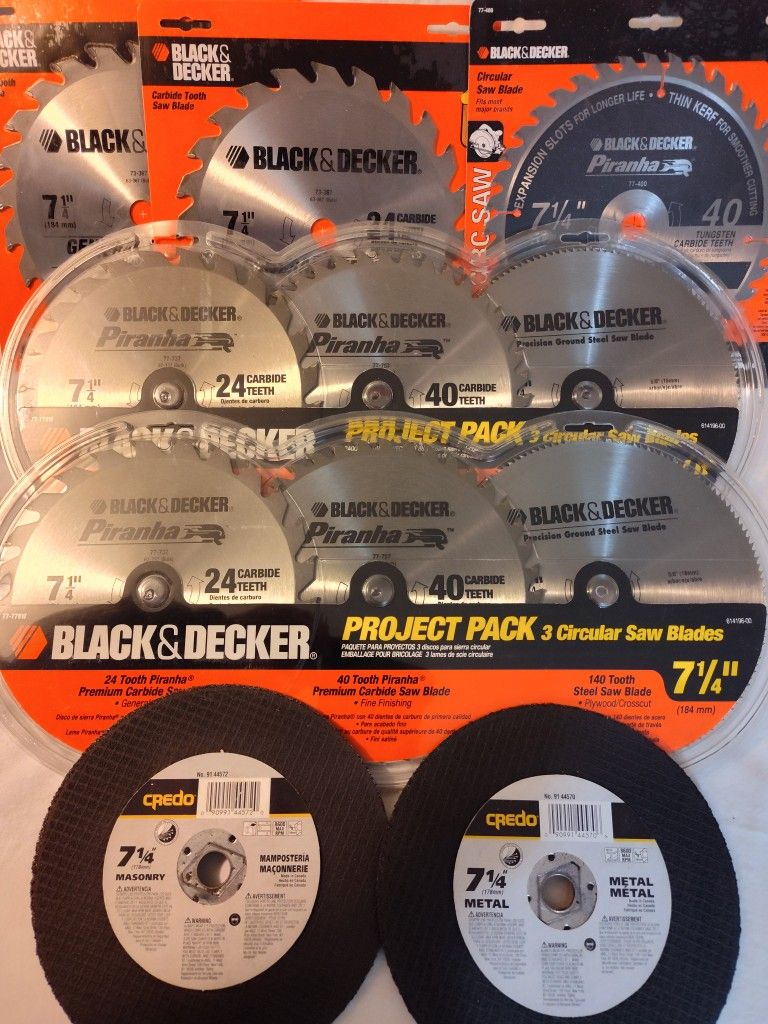 Set Of 11 NEW 7.25 Inch Circular Saw Blades