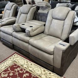 🎯New ♠️$10 Down Payment Finance ▪️▪️ Next Gen Gray Reclining Sofa 