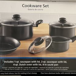 New 7 Piece Cookware Set And Pot/lid