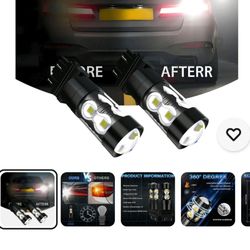Toyota New White LED bulbs number 3157 3156 for turn signals running lights backup lights