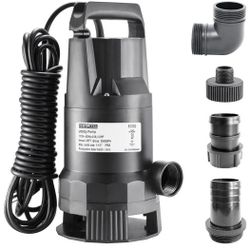 1/2HP Water Pump,3500GPH Submersible Thermoplastic with 10 FT Power Cord