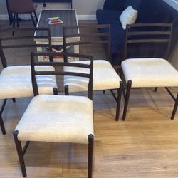 4 Dining Room Chairs - Glenmore Light Carbon 