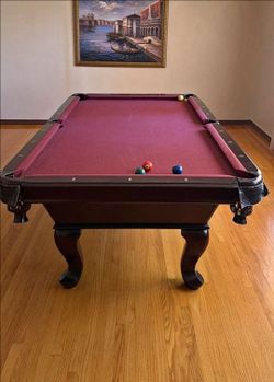 Cherry wood 8x4 3pc slate pooltable