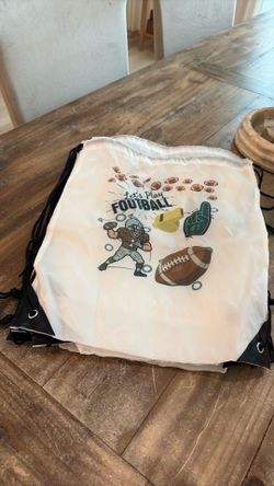 $10 football drawstring bags