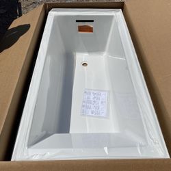 kohler drop in 60x30 3 walls on top left drain new