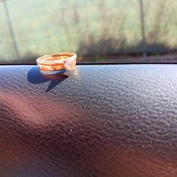 Quarter carrot diamond Inside of a 14k gold ring