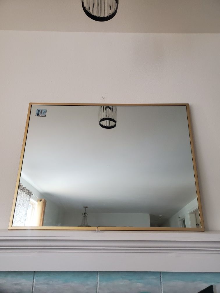 Large Gold Framed Mirror