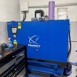 Quincy qgs-30 120 gallon rotary air compressor w dryer 3 phased 230volts