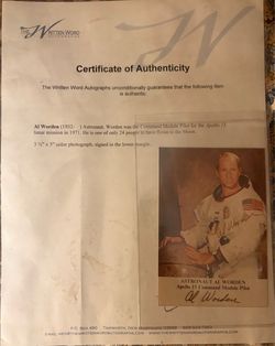 Al Worden Signed 3.5” x 5” Apollo 15 Astronaut Photo w/ COA – The Written Word Autographs