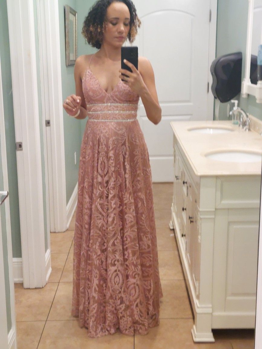 Rose Gold Formal Maxi Dress