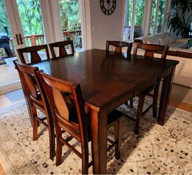 Counter-Height Dining Table + 5 Chairs — $350 OBO