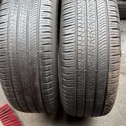 255/55/20 Pirelli Pzero Matching Pair With About 75 % Of Life