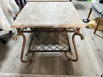Marble Coffee Table And 2 End Tables