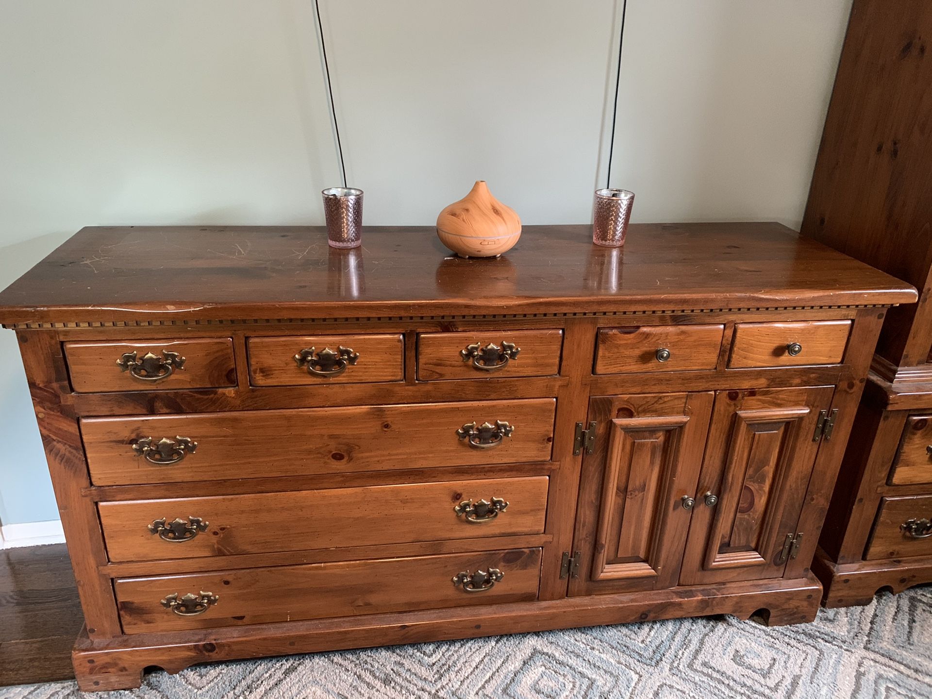 Bennington Pine 76 Vintage armoire, dresser And two nightstands for Sale in Flanders, NJ OfferUp