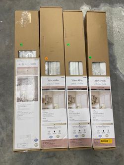 Allen + Roth Faux Wood Cordless Blinds – Lot of 4