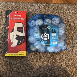 Golf Balls And Gloves