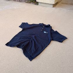 Sea Palms AT&T Navy Cotton Polo Mens Size Large