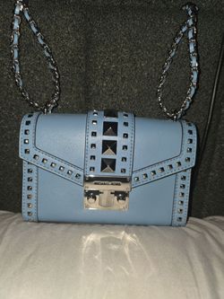 Michael Kors Whitney studded blue purse