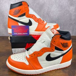 Air Jordan 1 Retro High OG Shattered Backboard Away Size 10.5 555088-113 Orange Men’s Shoes Rare