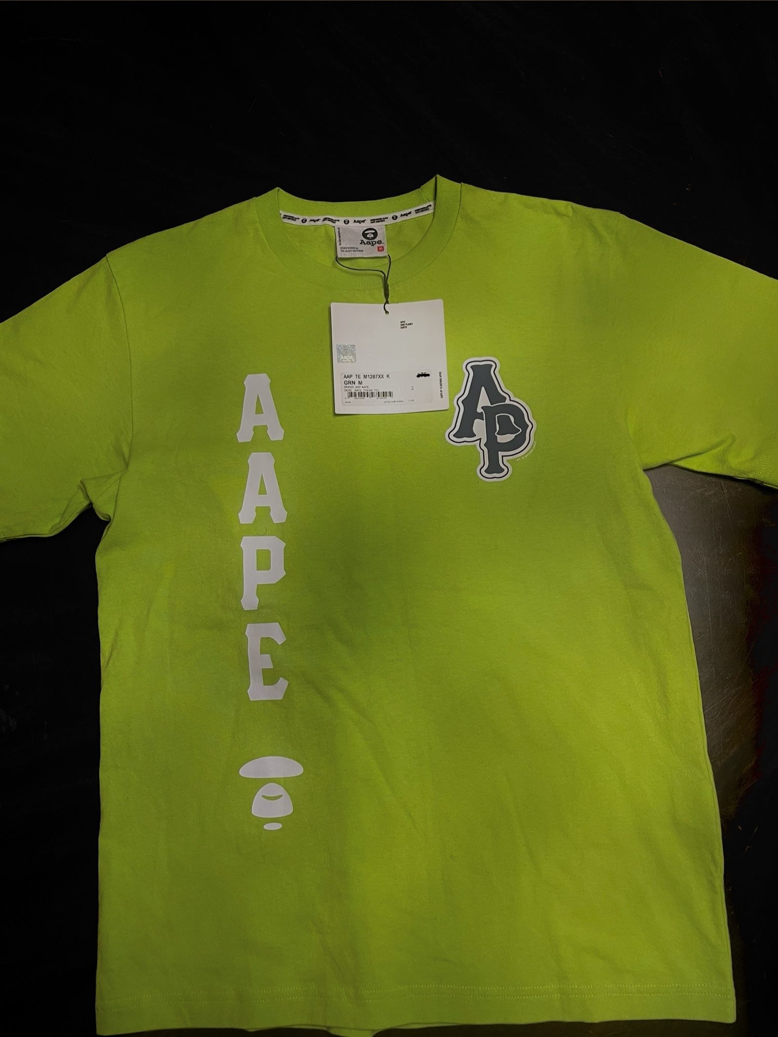 Bape - Aape Green Moonface Graphic Tee